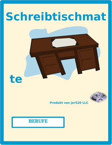 Berufe (Professions in German) Desk Mat