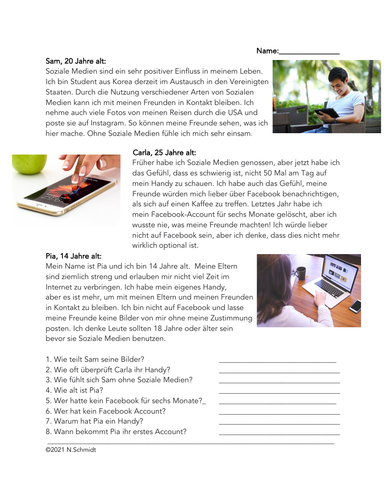 Soziale Medien Lesung: Social Media and Technology German Reading