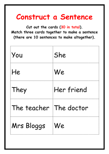 Grammar Worksheet (5 - 9 years)