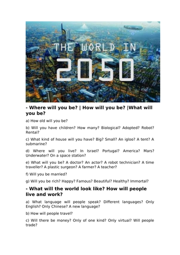 future world in 2050 essay