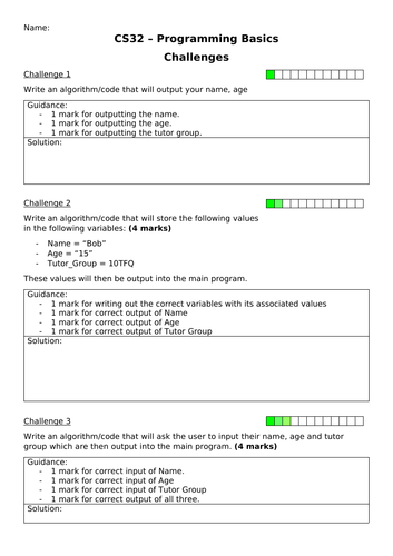 Block 4 - Algorithm Challenges (SAMPLE)