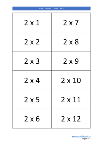 Year 1 - Mental Maths Bundle