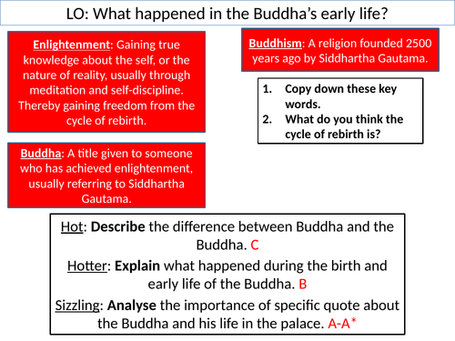 WJEC GCSE RE - Life of the Buddha - Unit One Buddhism Beliefs and Teachings