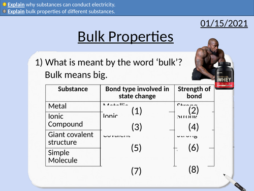 GCSE Chemistry: Bulk Properties