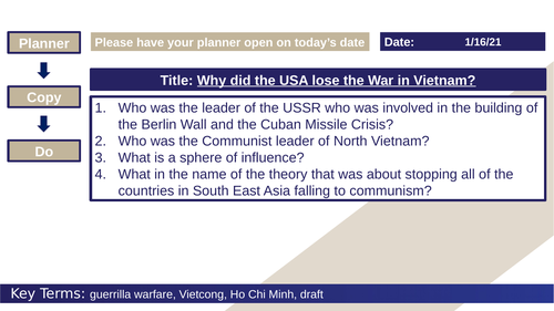 Why did the USA fight in Vietnam? Why did they fail in Vietnam? 2 lessons