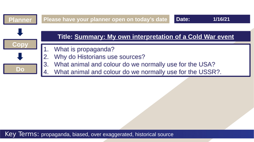 Summary of the Cold War- make your own Historical cartoon