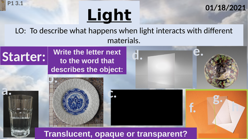 Activate 1: P1: 3.1 Light