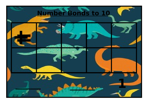 Number bonds to 10 tens frames