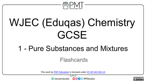 WJEC Eduqas GCSE Chemistry Flashcards