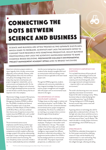 Connecting the dots between science and business