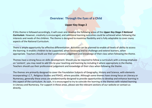 Through the Eyes of a Child | Curriculum Coverage Overview | UKS2