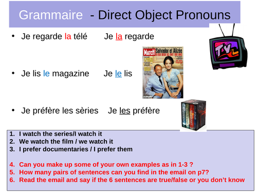 Television and Direct Object Pronouns