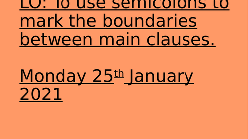 UKS2 English Plan Grammar and Comprehension Focus