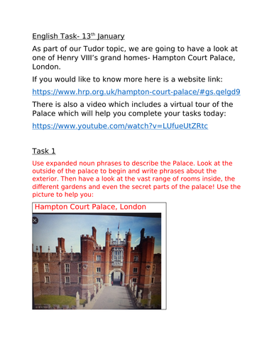 Leaflet based on Hampton Court, London