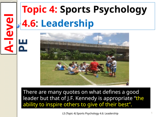 A-level PE Edexcel (Spec 2016) 4.6. Leadership