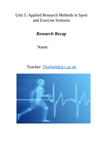 Unit 5: Research Project in Sport and Exercise Sciences