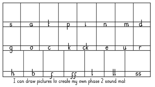 Blank Sound mats. Ideal for assessment.