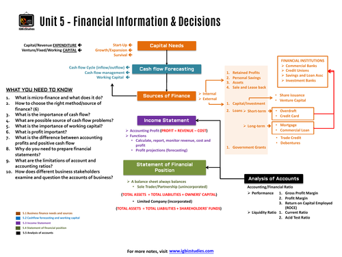 Unit 5 - Financial information and decisions