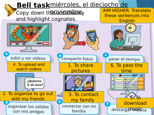 Y9 Spanish - Social networks ( Viva AQA GCSE Foundation)