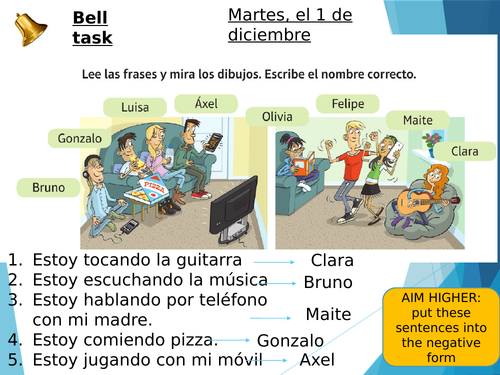 Y9 Spanish - present continuous (qué estais haciendo) VIVA AQA GC SE Foundation