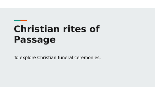 Christians funeral ceremony