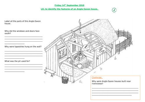 anglo saxon houses primary homework help