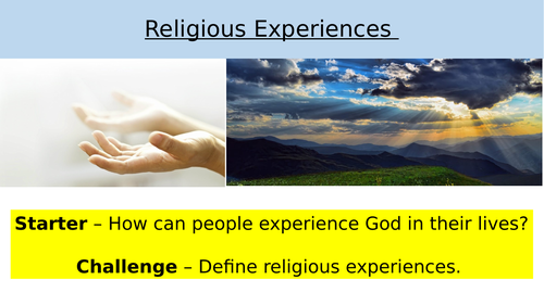 Religious Experiences Edexcel Spec A GCSE