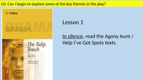 Tulip Touch (Play) by Anne Fine Full Scheme of  Work KS3