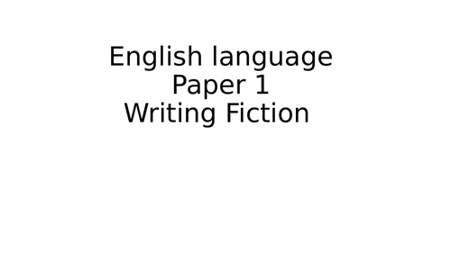 Narrative Writing for AQA GCSE Language Paper 1 : 13 Lessons
