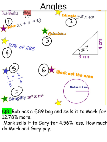 angles in isosceles triangles exam questions