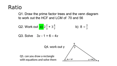 introduction to ratio calculations