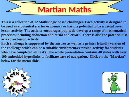 Martian Maths