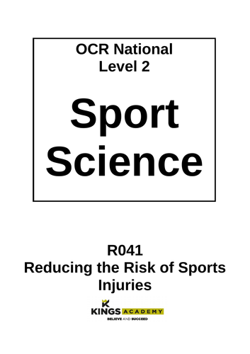 OCR Nationals Sport Science R041 Reducing Risk of Injury