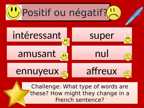 Giving and understanding opinions in the past tense.