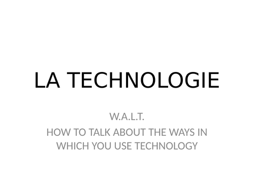 La technologie