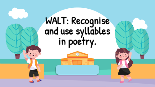 What is a syllable? - Poetry and Limericks - LKS2