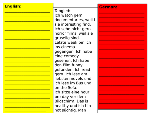 tangled translation stimmt 2 kapitel 2 - revision whole unit