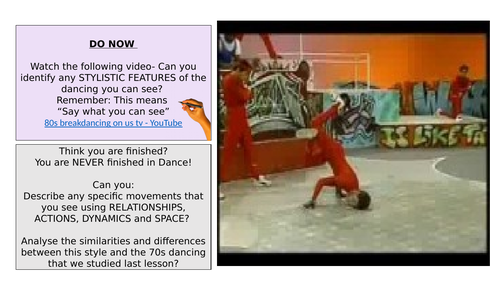 Dance through the decades lesson 3- 1980s/90s breakdance
