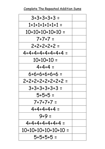 Repeated Addition