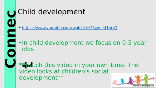 Btec Taster lessons for Options. Child Development/Health&Social