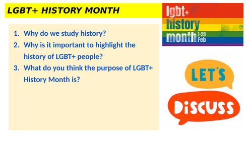 LGBT History Month 2021 - lesson/assembly