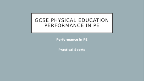 gcse-pe-ocr-practical-performance-teaching-resources