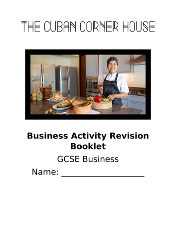 Business Activity revision booklet