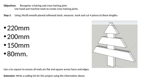 Cross halving Christmas tree