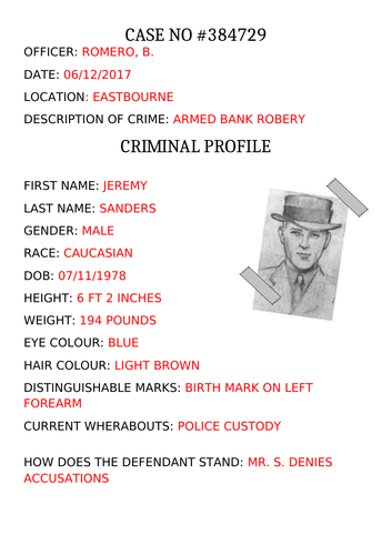 Criminal Psychology - case study