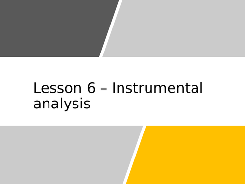 AQA GCSE Chemistry (9-1) - C12.6 Instrumental analysis FULL LESSON