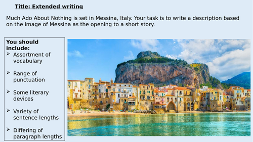 Shakespeare's Much Ado About Nothing - Creative Writing