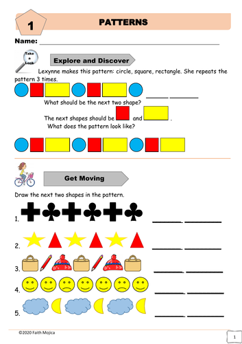 Patterns Worksheet