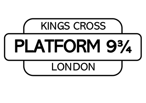 Platform 9 3/4 display sign | Teaching Resources