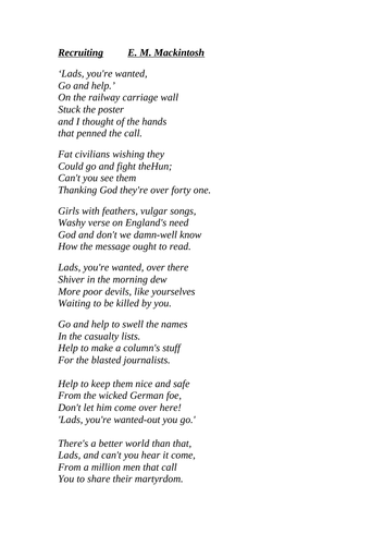 Recruiting - EA MacKintosh